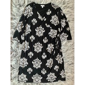 Black Print Dress